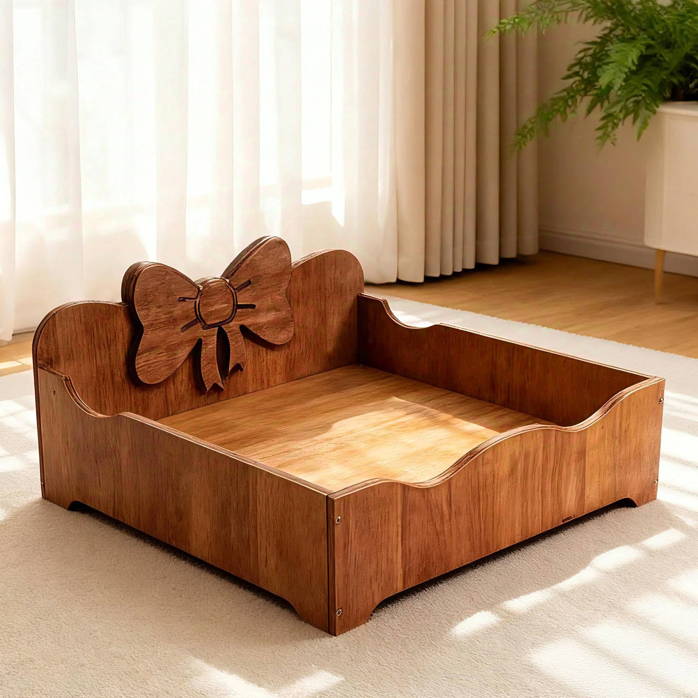 เตียงแมว ไม้สน วินเทจ Mid-Century