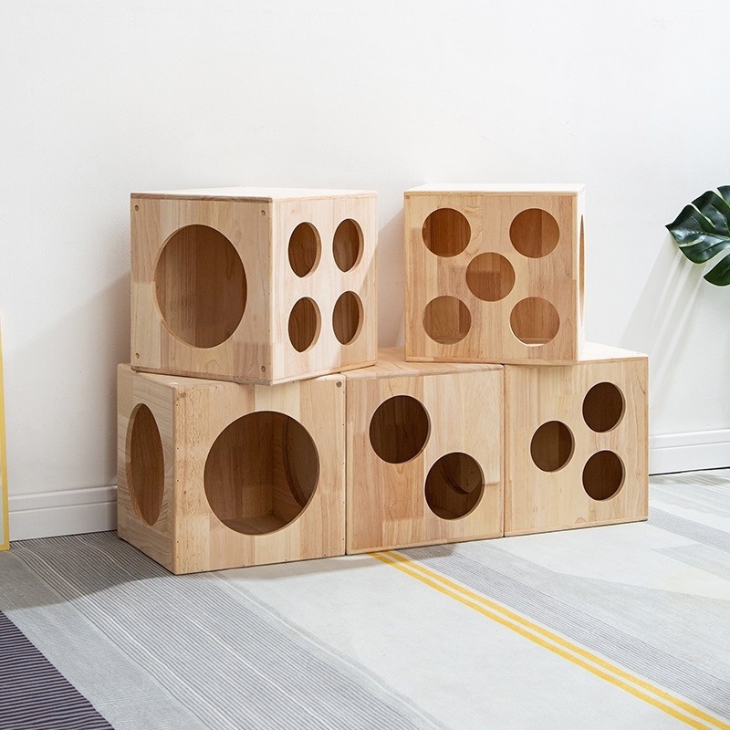บ้านแมวลูกเต๋า Modular พับเก็บได้